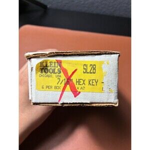 KLEIN TOOLS SL28 7/16" L Shaped Hex Key Allen Wrench Box of 6 Made in USA